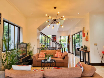Elegant Mediterranean High Ceiling House and Lot with Wide Open Space Garden Area